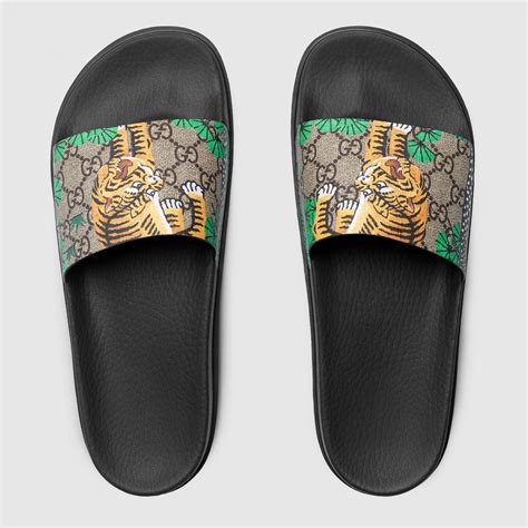 gucci bengal slide sandals|net a porter Gucci sandals.